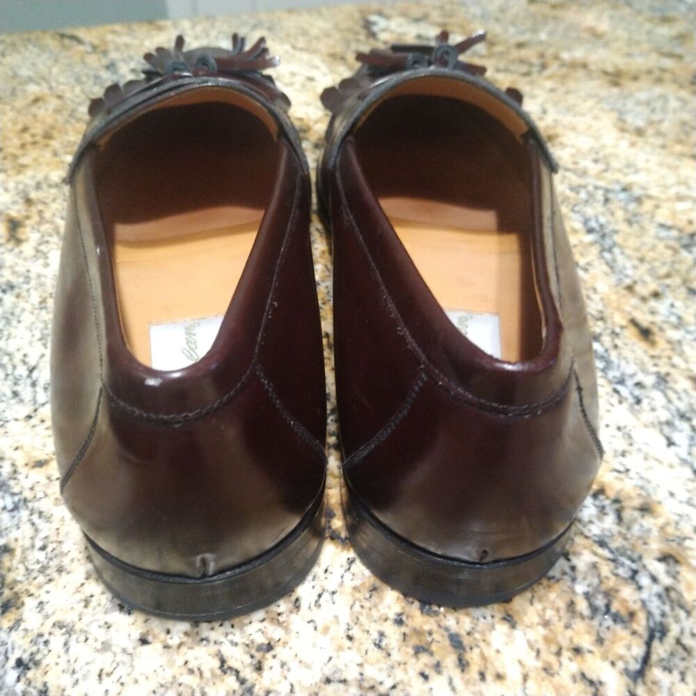 Mezlan Santander Kiltie Tassel Leather Loafer Dress Shoe Burgundy Mens 10.5 EUC - Picture 11 of 13